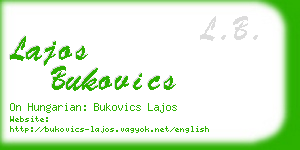 lajos bukovics business card